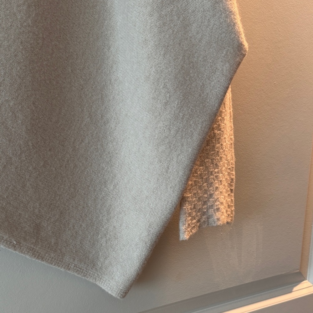 Jaki Cream Asymmetrical Cozy Poncho Sweater - Picture 3 of 11